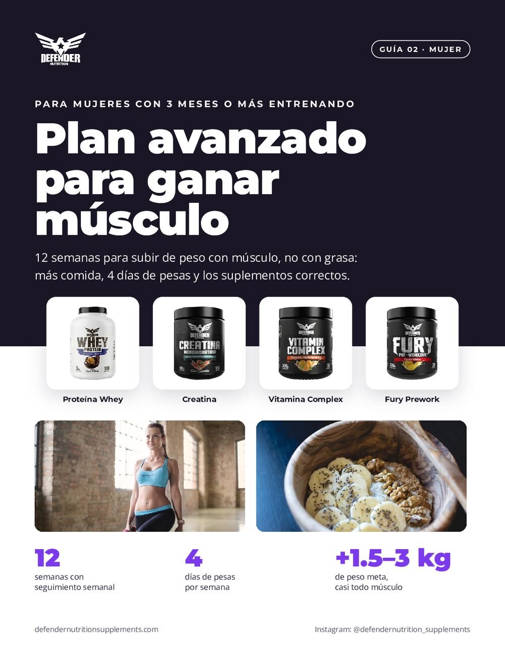 Guía Plan avanzado para ganar músculo para mujer, página 1