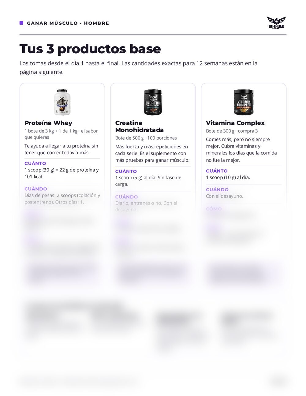 Guía Plan avanzado para ganar músculo para hombre, página 3 (vista parcial)